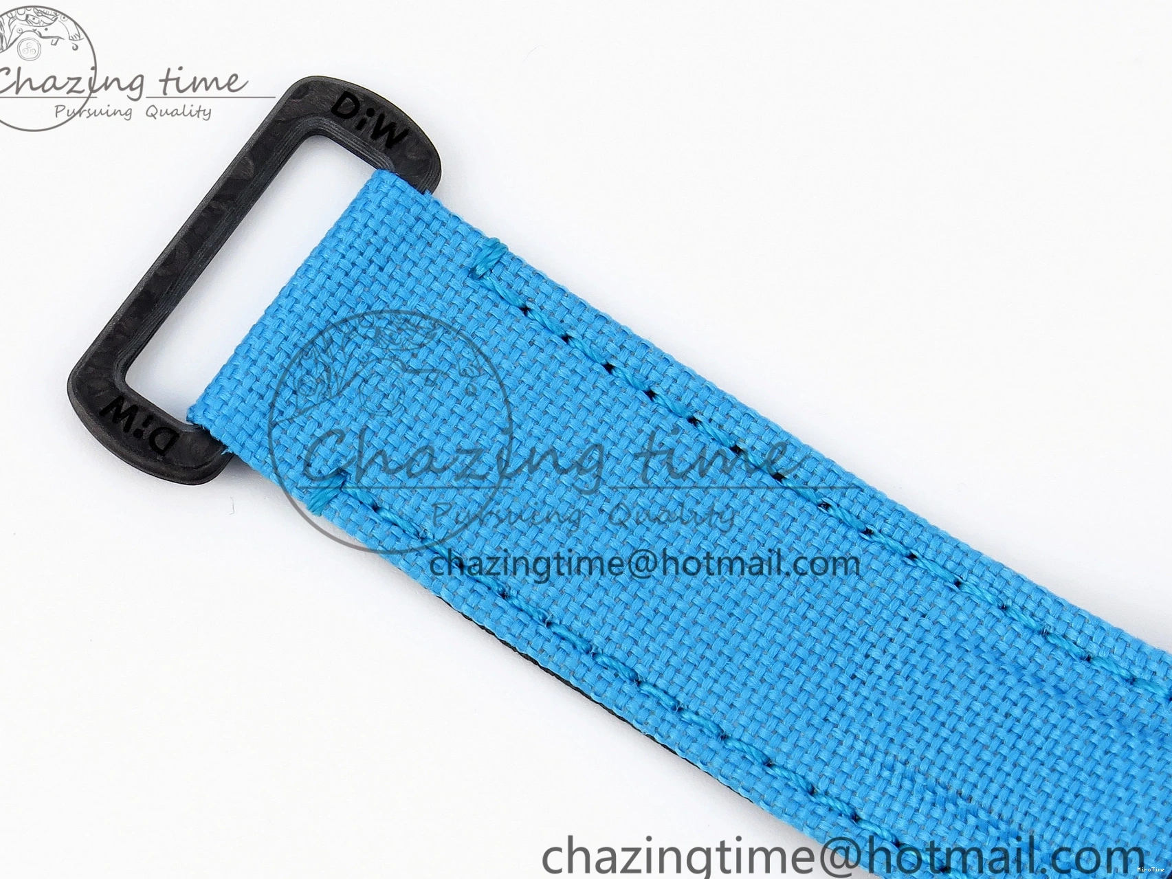 MiroTime 0319 Casual Daytona DIW Carbon Case and Bezel DIWF Edition White Blue Dial on Blue Nylon Strap A 1886